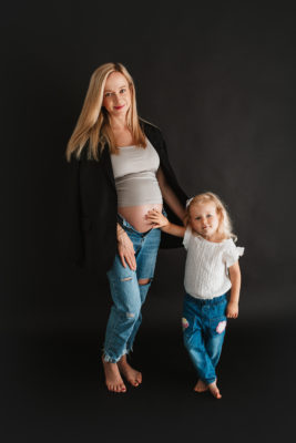 fotenie budúcej maminky s dieťaťom